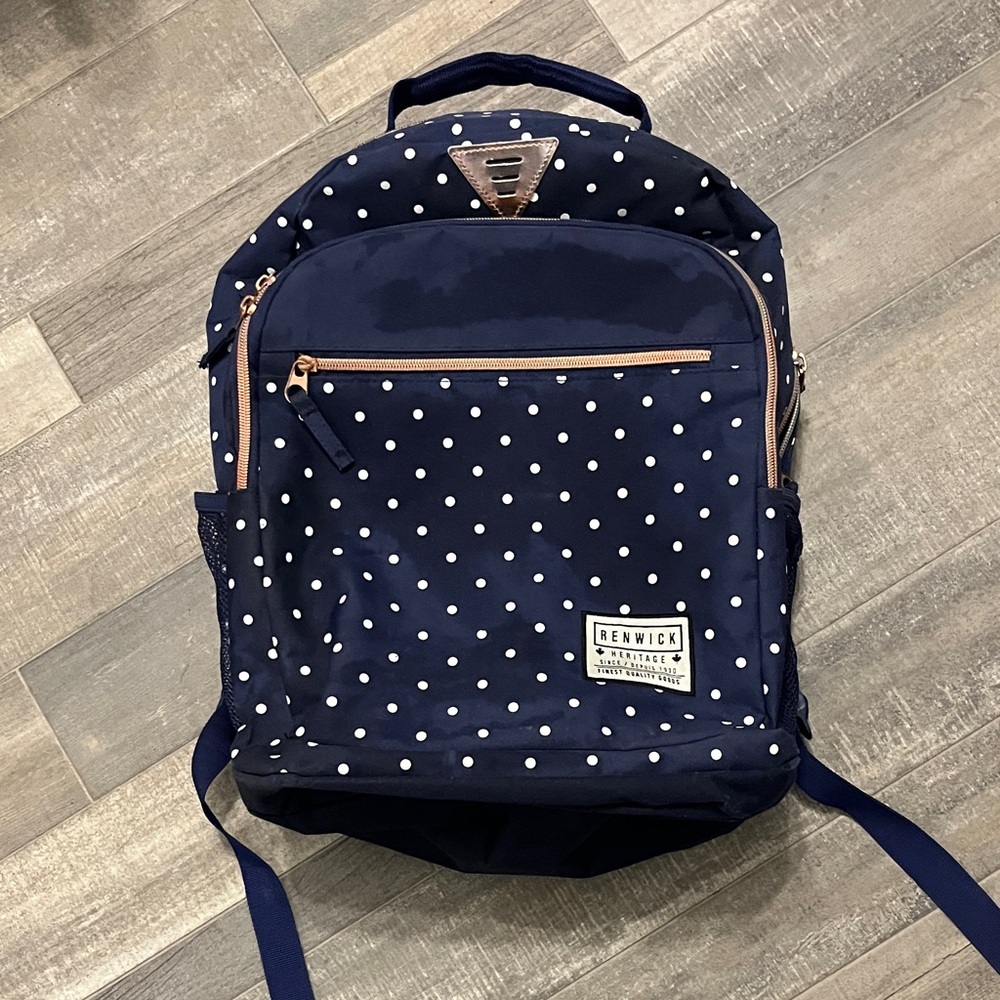 Renwick Navy Polka Dot Women's Backpack
